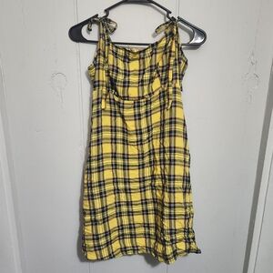 Yellow Plaid Dress